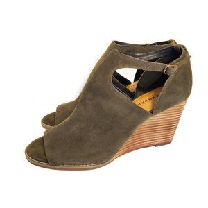Lucky Brand Joany Peep Toe Suede Wedges